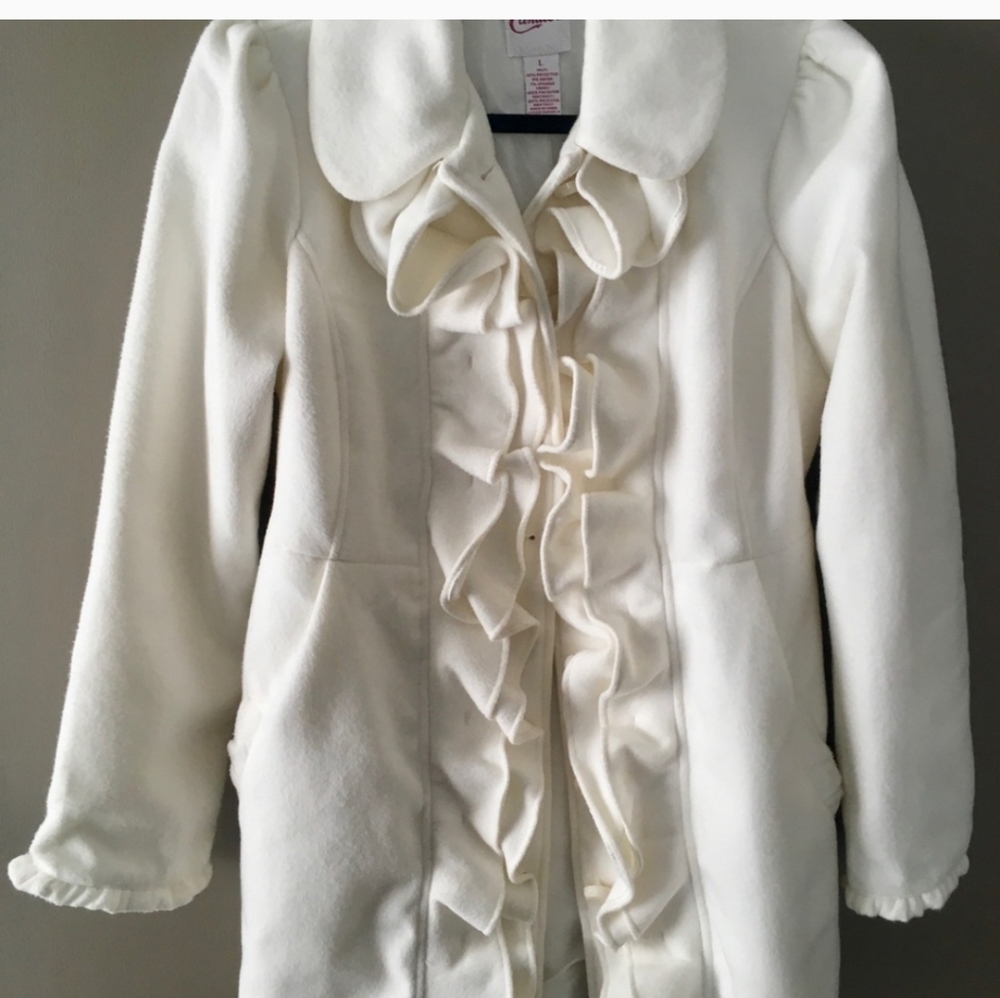 Cream Ruffled coat